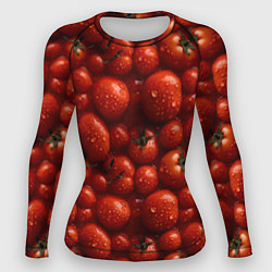Женский рашгард Сочная текстура из томатов