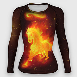 Рашгард женский Огненный конь мчится, цвет: 3D-принт