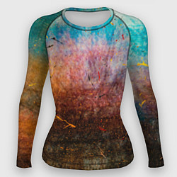 Рашгард женский Разноцветные тени и краски, цвет: 3D-принт