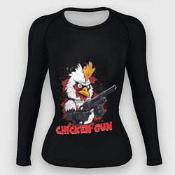 Рашгард женский Chicken gun pew pew, цвет: 3D-принт