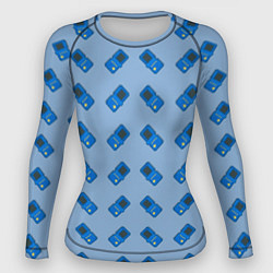 Рашгард женский Синяя консоль тетрис, цвет: 3D-принт