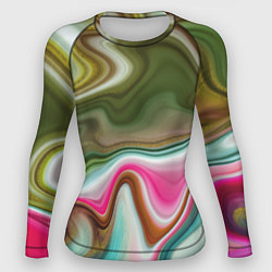 Рашгард женский Color waves, цвет: 3D-принт