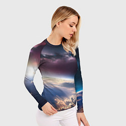 Рашгард женский Планета и космос, цвет: 3D-принт — фото 2