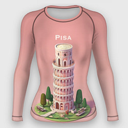 Рашгард женский Pisa Isometric, цвет: 3D-принт