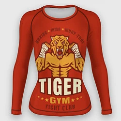Рашгард женский Tiger - боец, цвет: 3D-принт