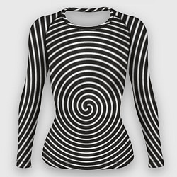 Рашгард женский Оптическая спираль, цвет: 3D-принт