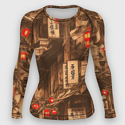 Рашгард женский Китайский квартал, цвет: 3D-принт