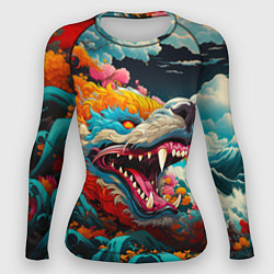 Рашгард женский Художественный дракон от нейросети, цвет: 3D-принт