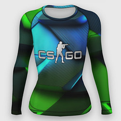 Женский рашгард CS GO green blue abstract