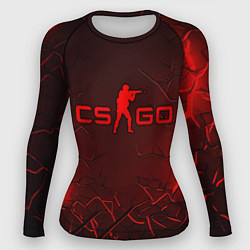 Рашгард женский CSGO logo dark red, цвет: 3D-принт