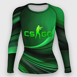 Рашгард женский CS GO green abstract, цвет: 3D-принт