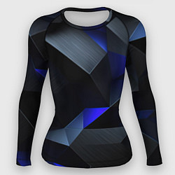 Женский рашгард Black blue abstract