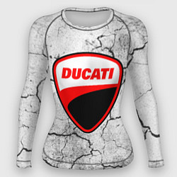 Рашгард женский Ducati - потресканная земля, цвет: 3D-принт