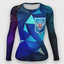 Рашгард женский Russia blue abstract, цвет: 3D-принт