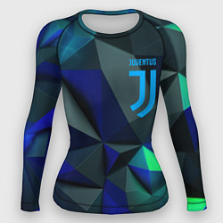 Женский рашгард Juventus blue abstract logo