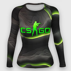 Женский рашгард CSGO green black logo