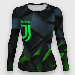 Женский рашгард Juventus black green logo