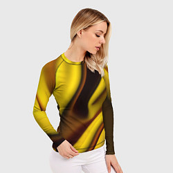 Рашгард женский Желтая футболка, цвет: 3D-принт — фото 2