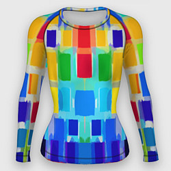 Рашгард женский Colorful strips - pop art - vogue, цвет: 3D-принт