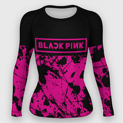 Рашгард женский Black pink - emblem - pattern - music, цвет: 3D-принт