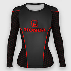 Рашгард женский Honda - униформа красная, цвет: 3D-принт