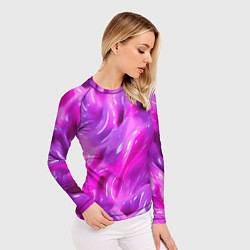 Рашгард женский Розовая слизь, цвет: 3D-принт — фото 2