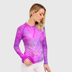 Рашгард женский Розовая текстура, цвет: 3D-принт — фото 2
