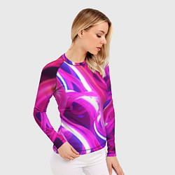 Рашгард женский Розовая плавная абстракция, цвет: 3D-принт — фото 2