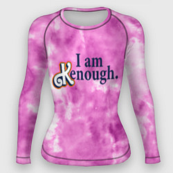 Рашгард женский I am kenough - розовый тай-дай, цвет: 3D-принт