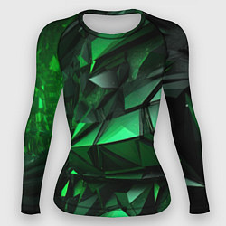 Рашгард женский Green abstract, цвет: 3D-принт