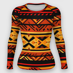 Рашгард женский Узор в этническом стиле масаев, цвет: 3D-принт
