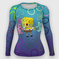 Рашгард женский Spongebob workout, цвет: 3D-принт