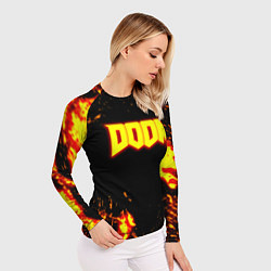 Рашгард женский Doom огненный марс, цвет: 3D-принт — фото 2