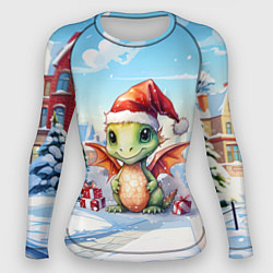 Женский рашгард Дракон ледяной вихрь