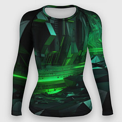 Женский рашгард Глубина зеленого абстракта