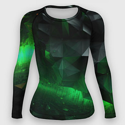 Женский рашгард Асимметрия зеленого узора