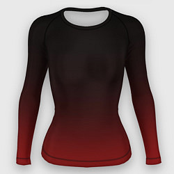 Рашгард женский Градиент от тёмного до тёмно красного, цвет: 3D-принт