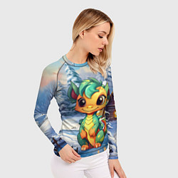 Рашгард женский Крошечный дракон зимы 2024, цвет: 3D-принт — фото 2