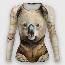 Женский рашгард Коала в стиле диаграмм Давинчи