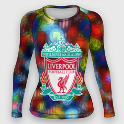Рашгард женский Liverpool все logo неон, цвет: 3D-принт