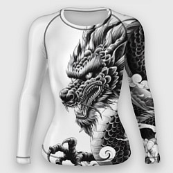 Рашгард женский Морда дракона - ирезуми, цвет: 3D-принт