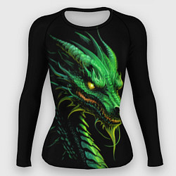 Рашгард женский Зеленый дракон иллюстрация, цвет: 3D-принт