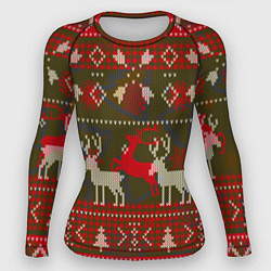 Женский рашгард Рождественский орнамент