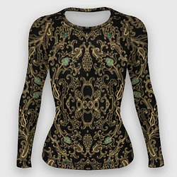 Женский рашгард Славянский этнический орнамент с позолотой