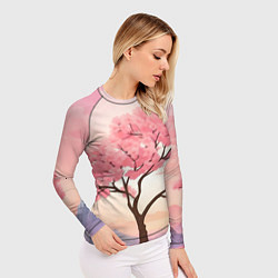 Рашгард женский Вишневое дерево в полном цвету, цвет: 3D-принт — фото 2