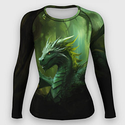 Женский рашгард Зеленый лесной дракон символ 2024 года