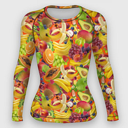 Женский рашгард Экзотические фрукты и ягоды