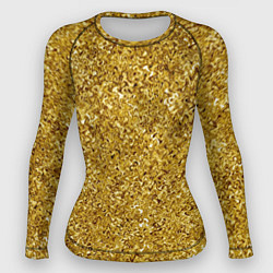 Женский рашгард Золотой волнистый с переливами