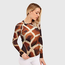 Рашгард женский Пятнистый мех жирафа, цвет: 3D-принт — фото 2