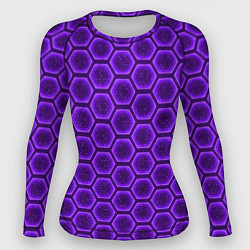 Рашгард женский Энергетический щит - фиолетовый, цвет: 3D-принт
